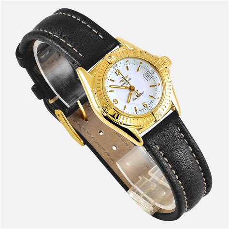 gold breitling ladies watches|solid gold Breitling watch.